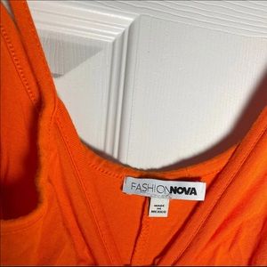 Cute xs orange fashion romper